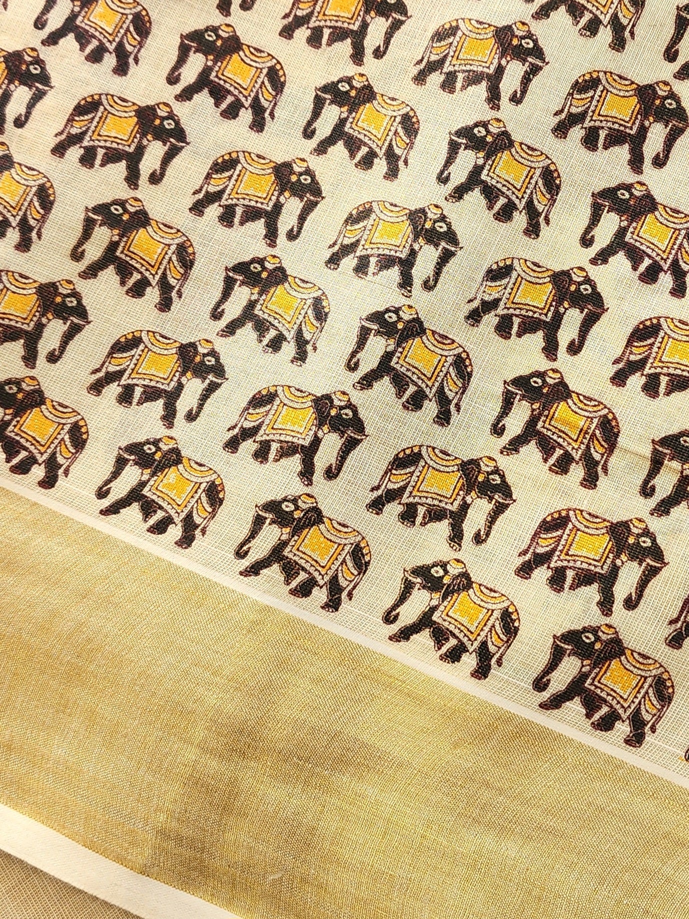 Kerala Tissue Saree with Digital Prints