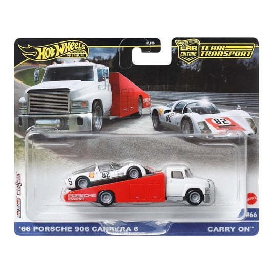 Hot Wheels 1:64 Car Culture Team Transport - Porsche 906 Carrera 6 and Carry On