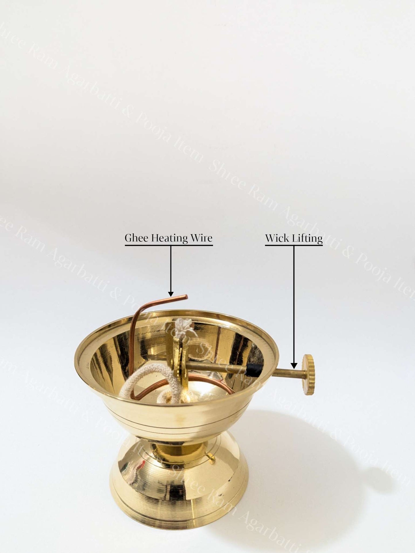 Brass Akhand Diya with Adjustable wick Gift For Diwali and Navratri
