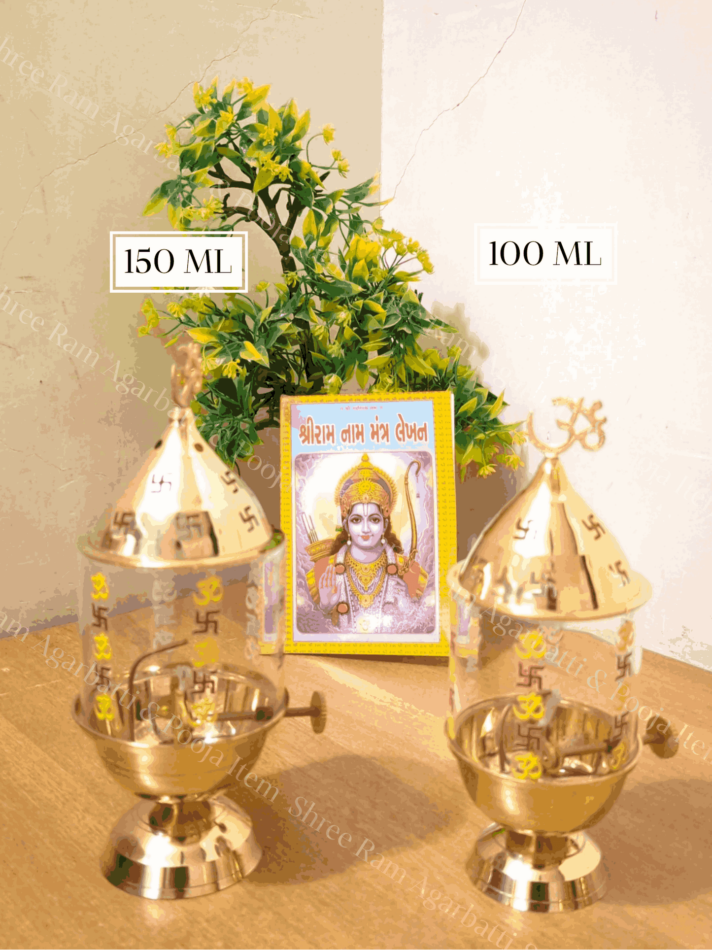 Brass Akhand Diya with Adjustable wick Gift For Diwali and Navratri