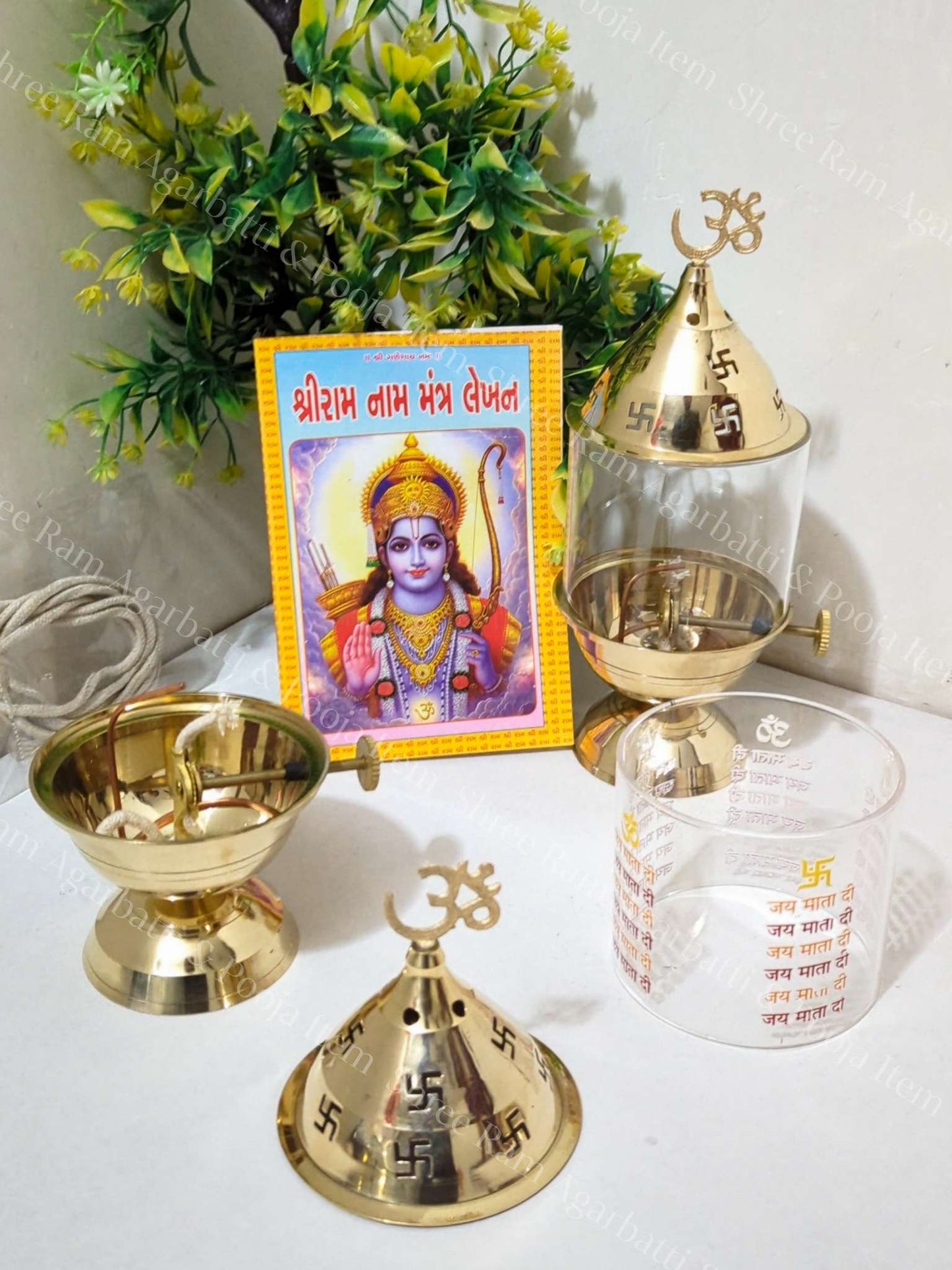 Brass Akhand Diya with Adjustable wick Gift For Diwali and Navratri