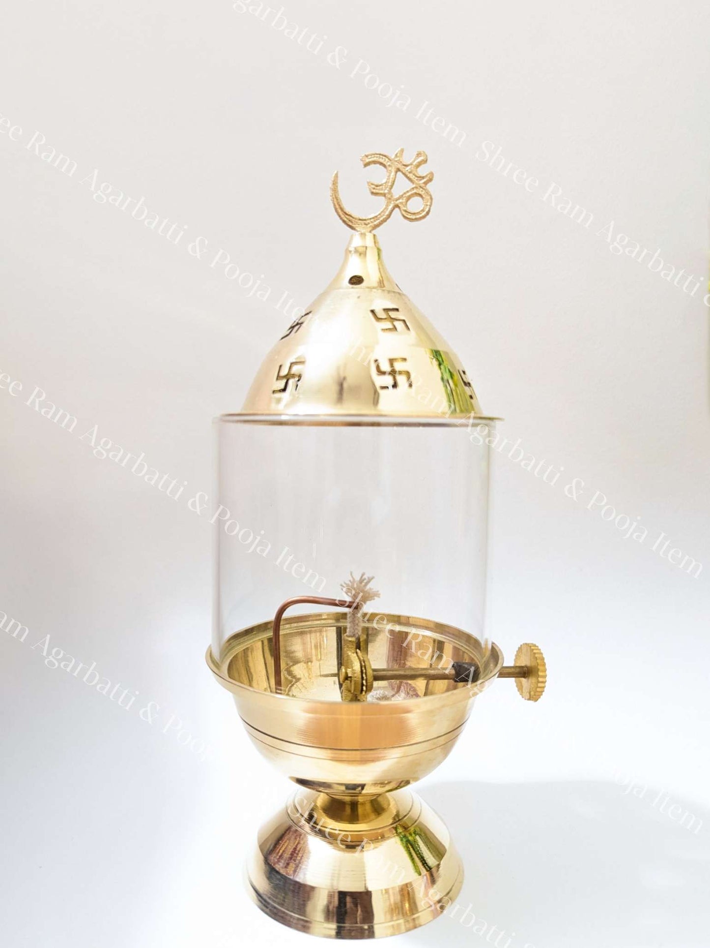 Brass Akhand Diya with Adjustable wick Gift For Diwali and Navratri