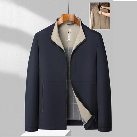 Middle Aged Men's Jacket With Zipper