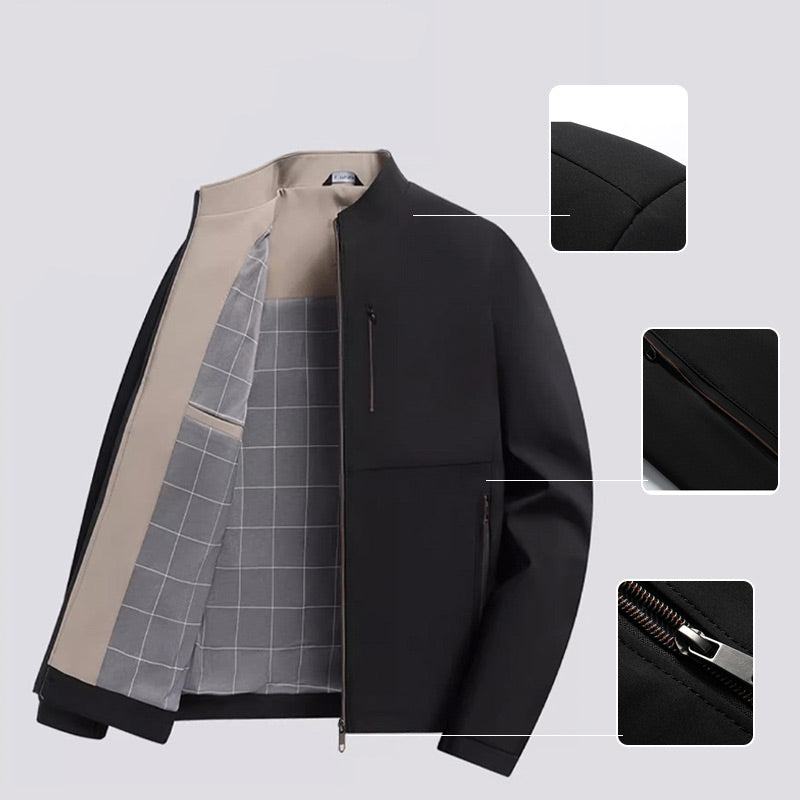 Middle Aged Men's Jacket With Zipper
