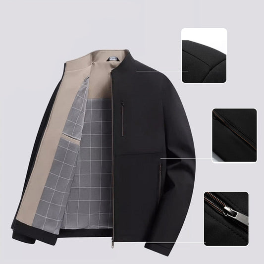 Middle Aged Men's Jacket With Zipper