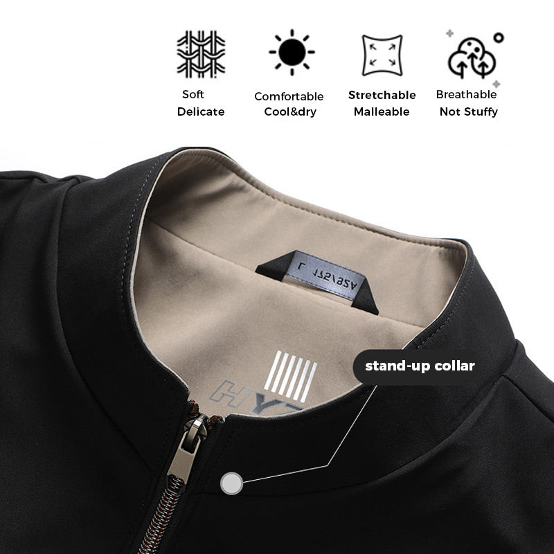 Middle Aged Men's Jacket With Zipper
