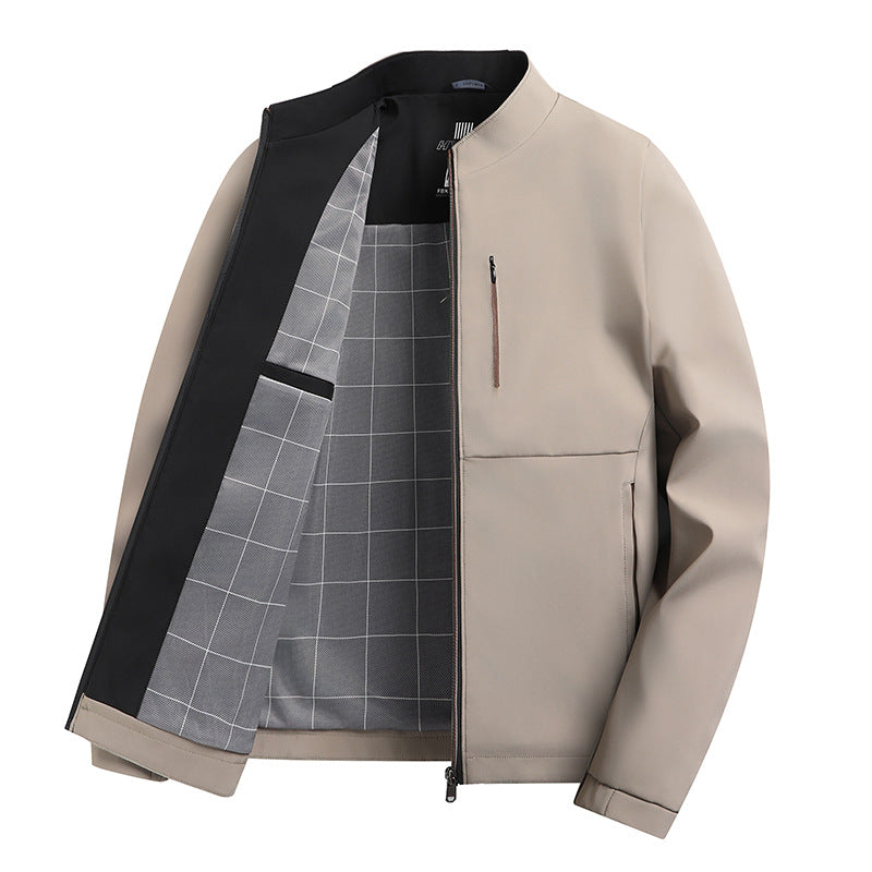 Middle Aged Men's Jacket With Zipper