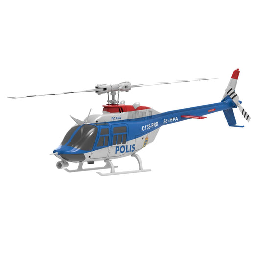 RC ERA C138 PRO 6CH Brushless Police RC Helicopter with Optical Flow & LED Lights