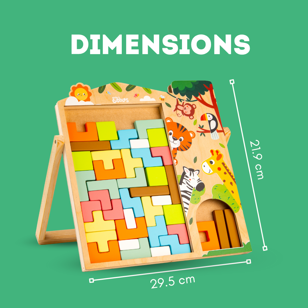 Cots and Cuddles Wooden Tetris Board for kids