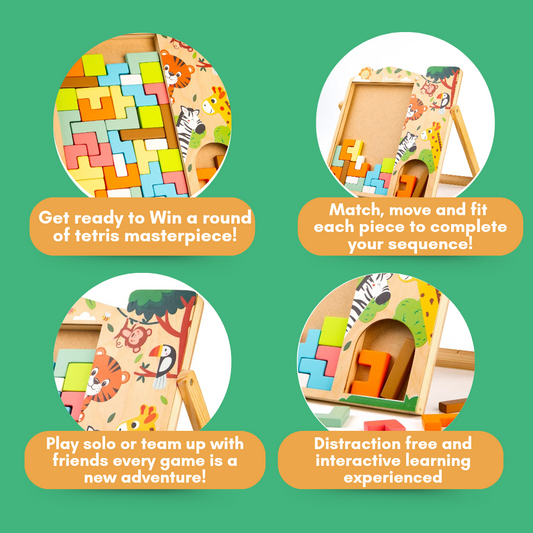Cots and Cuddles Wooden Tetris Board for kids