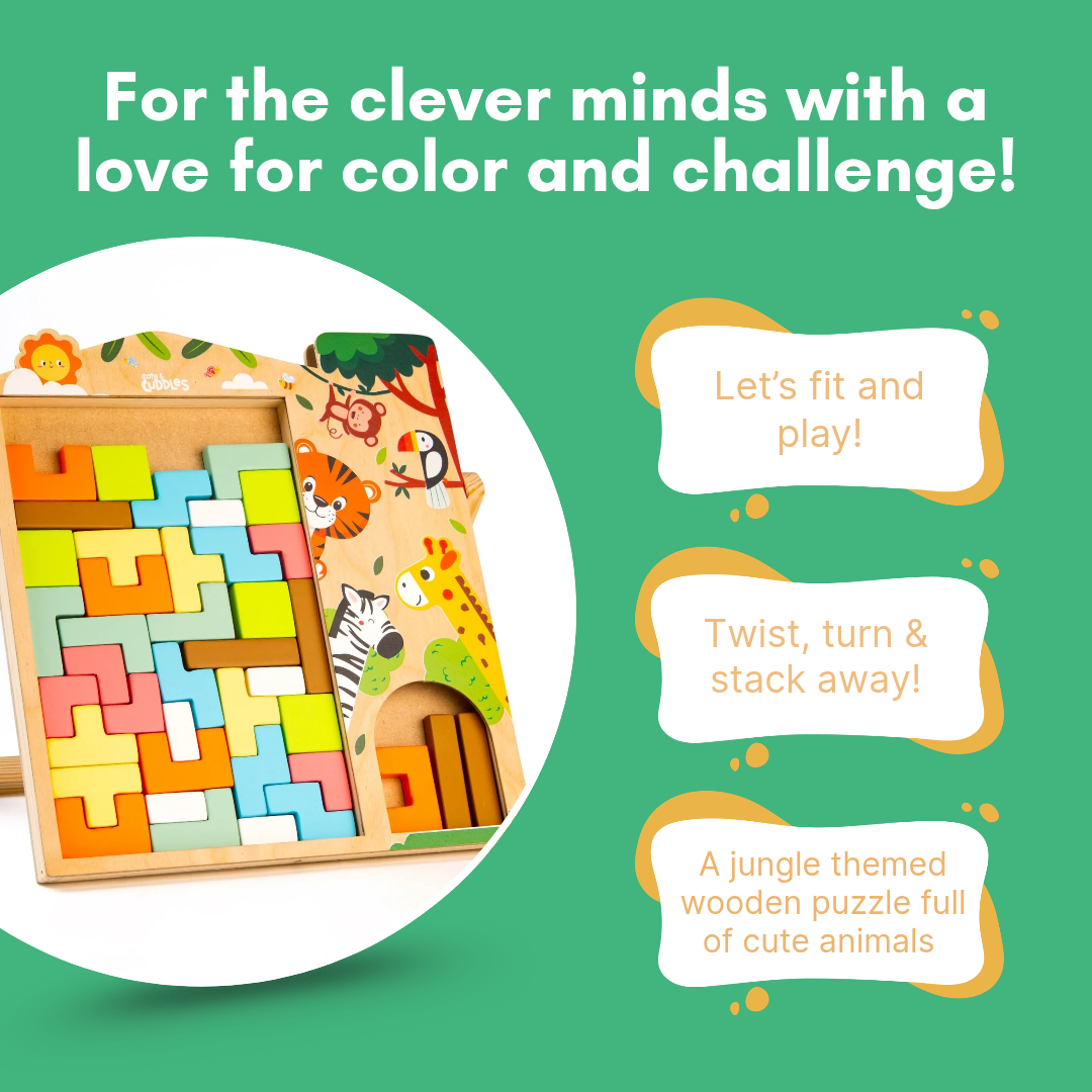 Cots and Cuddles Wooden Tetris Board for kids