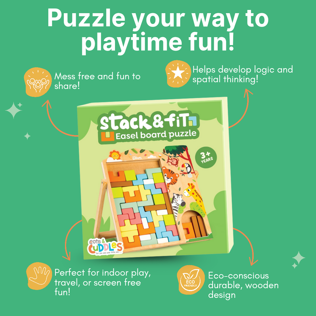 Cots and Cuddles Wooden Tetris Board for kids
